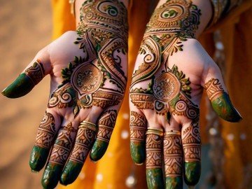 🌟 Traditional Arabic Bridal Mehndi: A Celebration of Bold Elegance 🌟